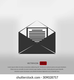 Mail sign icon,