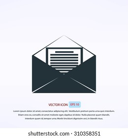 Mail sign icon,