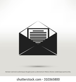 Mail sign icon,