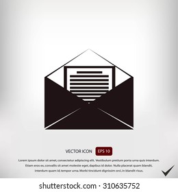 Mail sign icon,