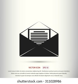 Mail sign icon,