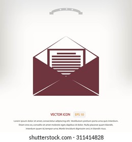Mail sign icon,
