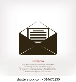 Mail sign icon,