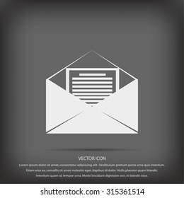 Mail sign icon,