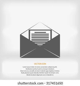 Mail sign icon,