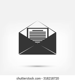 Mail sign icon,