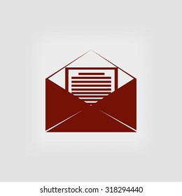 Mail sign icon