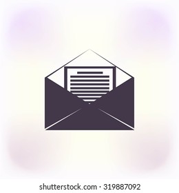 Mail sign icon,