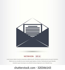 Mail sign icon,
