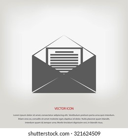 Mail sign icon,