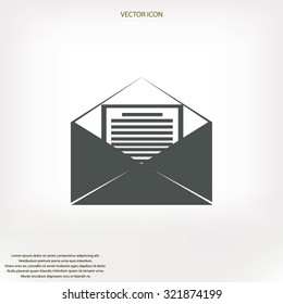 Mail sign icon,