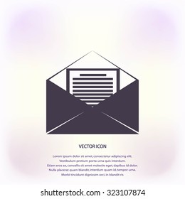 Mail sign icon,