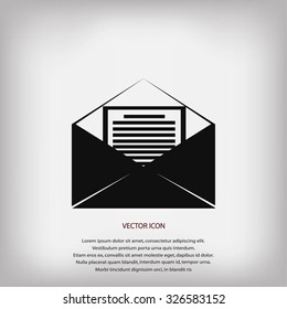 Mail sign icon,