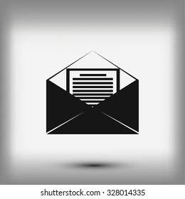 Mail sign icon,