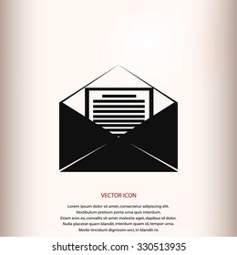 Mail sign icon,