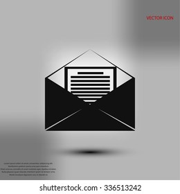 Mail sign icon