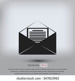 Mail sign icon,