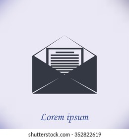 Mail sign icon,