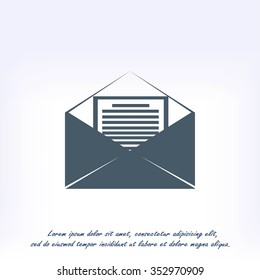 Mail sign icon,