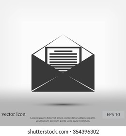 Mail sign icon,
