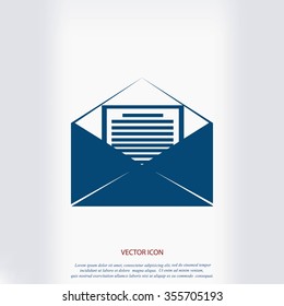 Mail sign icon,