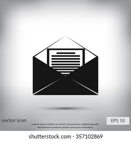 Mail sign icon,