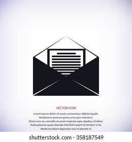 Mail sign icon,