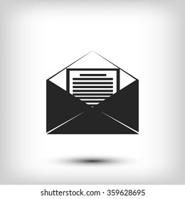 Mail sign icon,