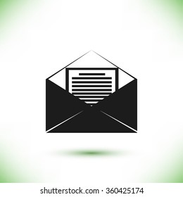 Mail sign icon,