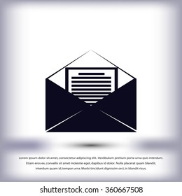 Mail sign icon,