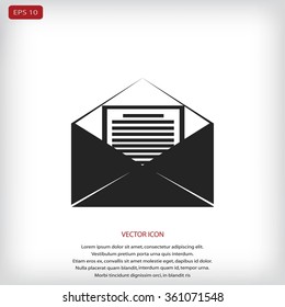 Mail sign icon,