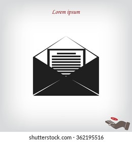 Mail sign icon,