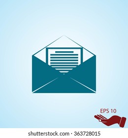 Mail sign icon,