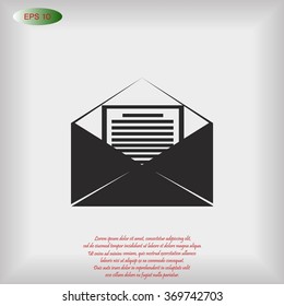Mail sign icon,