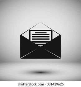 Mail sign icon,