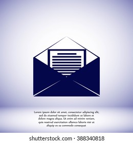 Mail sign icon,