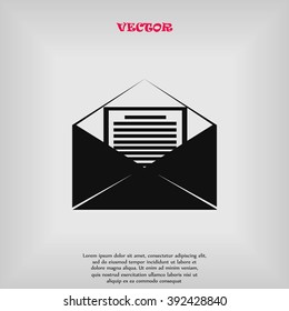 Mail sign icon,