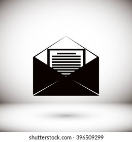 Mail sign icon,