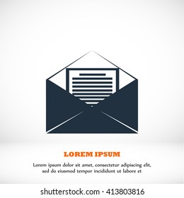 Mail sign icon,