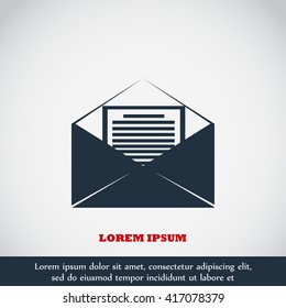 Mail sign icon,