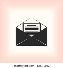 Mail sign icon,
