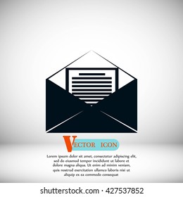 Mail sign icon,