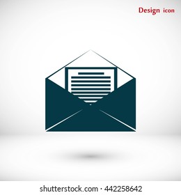 Mail sign icon,