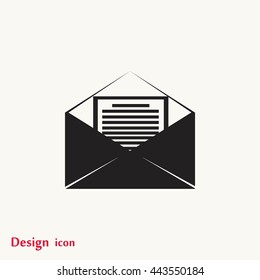 Mail sign icon,