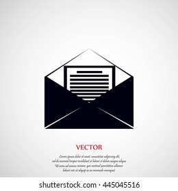 Mail sign icon,