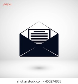 Mail sign icon,