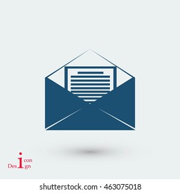 Mail sign icon,