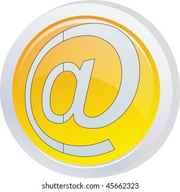 mail sign icon button