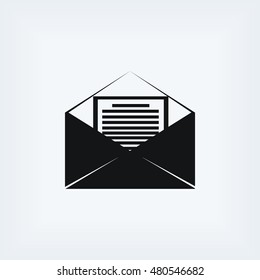 Mail sign icon, flat design best vector icon