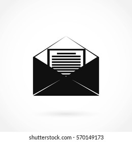 Mail sign icon, flat design best vector icon